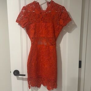 Lovers + Friends Red Lace Dress